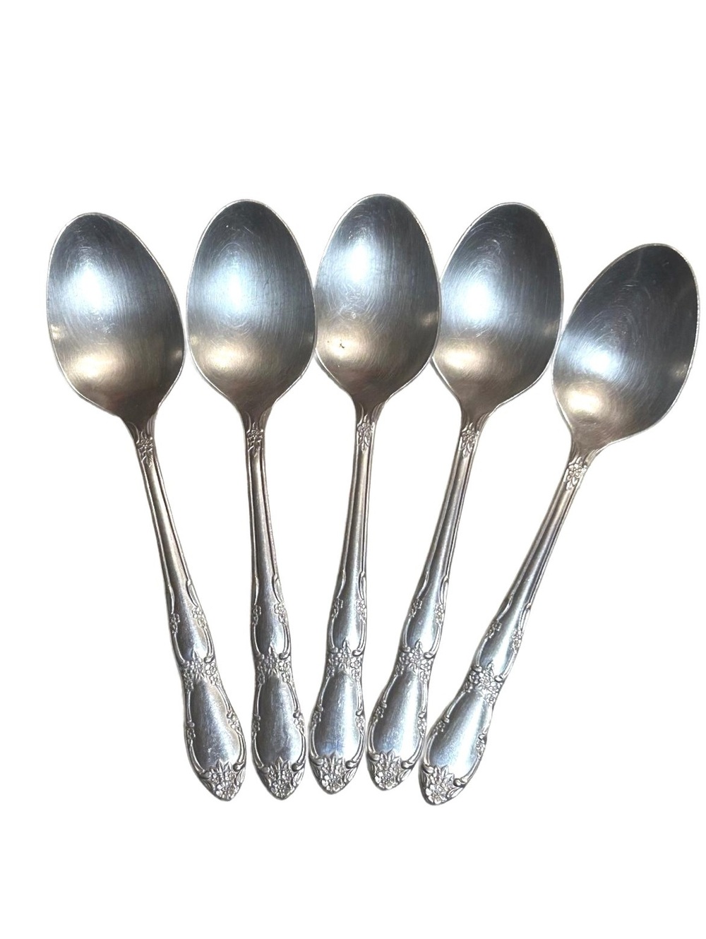 Set of 5 Vintage Stainless Steel Oneida Fenway (Daydream) Soup Spoons